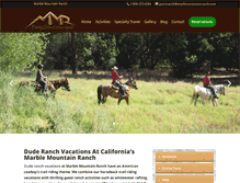 Tablet Screenshot of marblemountainranch.com